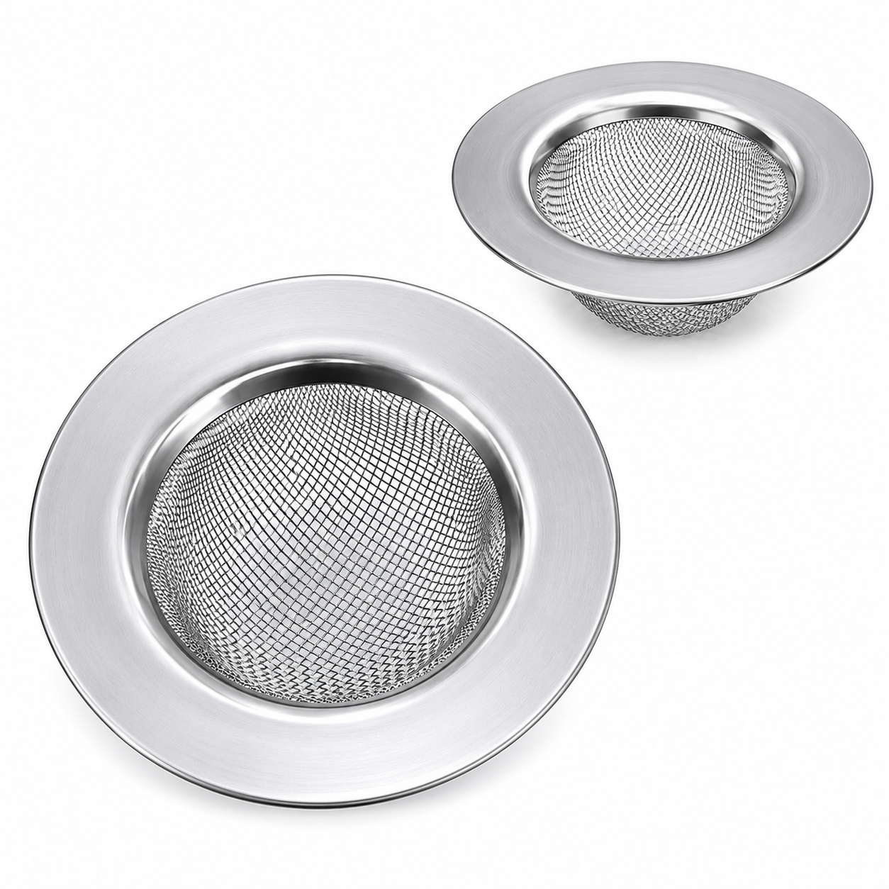 Stainless Steel Sink Strainer – Reusable Kitchen & Bathroom Drain Filter, Anti-Clog Mesh Drain Catcher