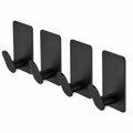 Stainless Steel Self-Adhesive Wall Hooks (4-Pack) – Heavy-Duty Towel & Coat Hooks