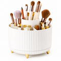 360° Rotating Makeup Organizer – Cosmetic Storage Holder with 5 Compartments
