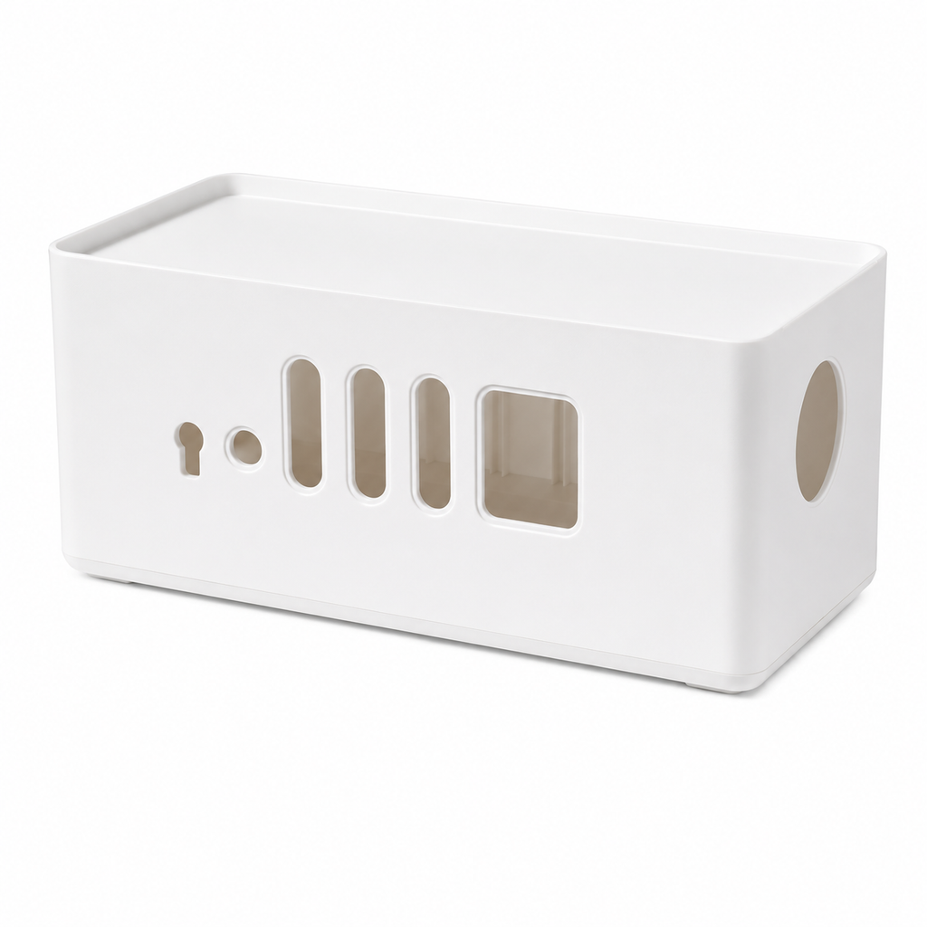 Cable Management Box – Power Strip & Cord Organizer for a Cleaner, Safer Workspace
