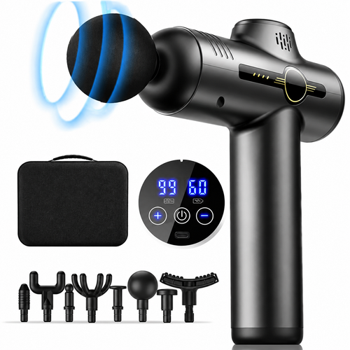 Deep Tissue Massage Gun – 99 Speed Levels, Quiet Muscle Recovery Massager for Body & Neck
