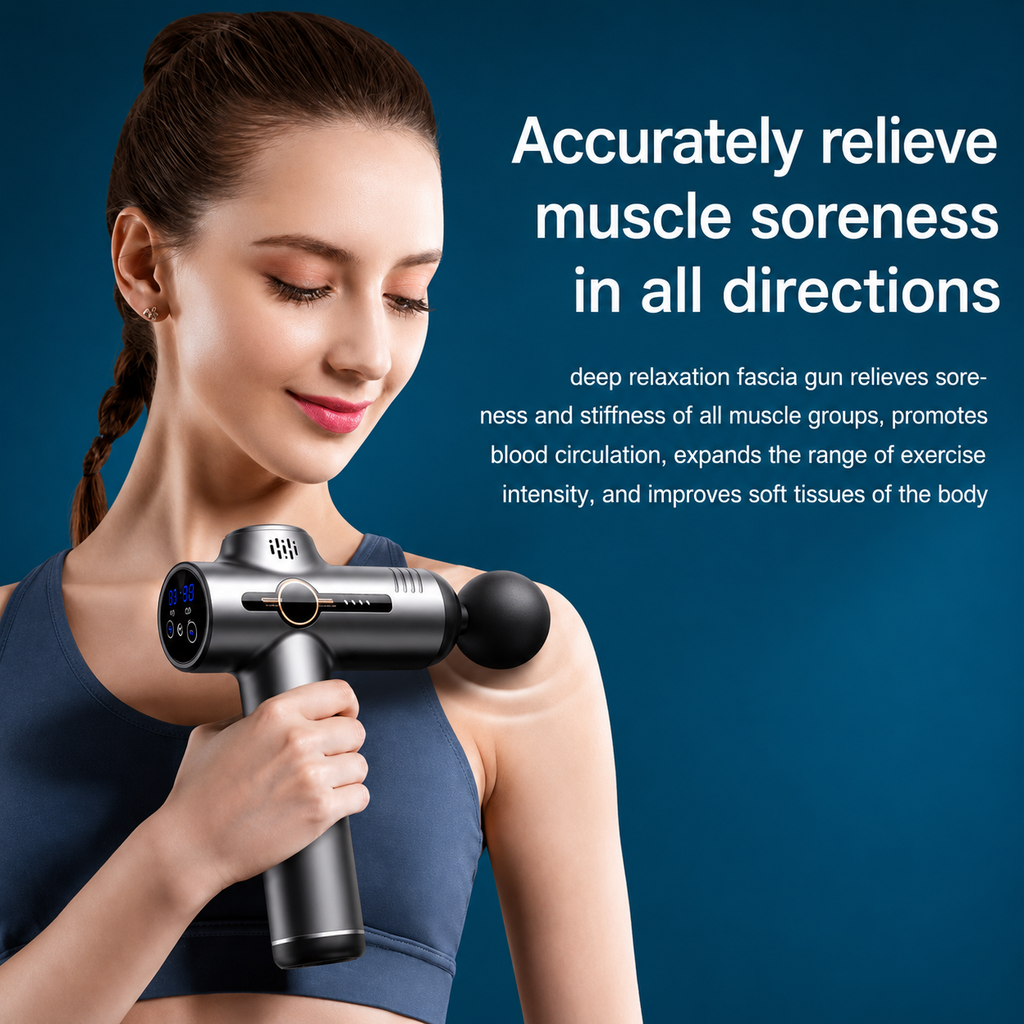 Deep Tissue Massage Gun – 99 Speed Levels, Quiet Muscle Recovery Massager for Body & Neck