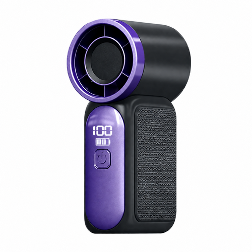 Ventilador portátil de mano Turbo – Miniventilador recargable de 3000 mAh con pantalla digital