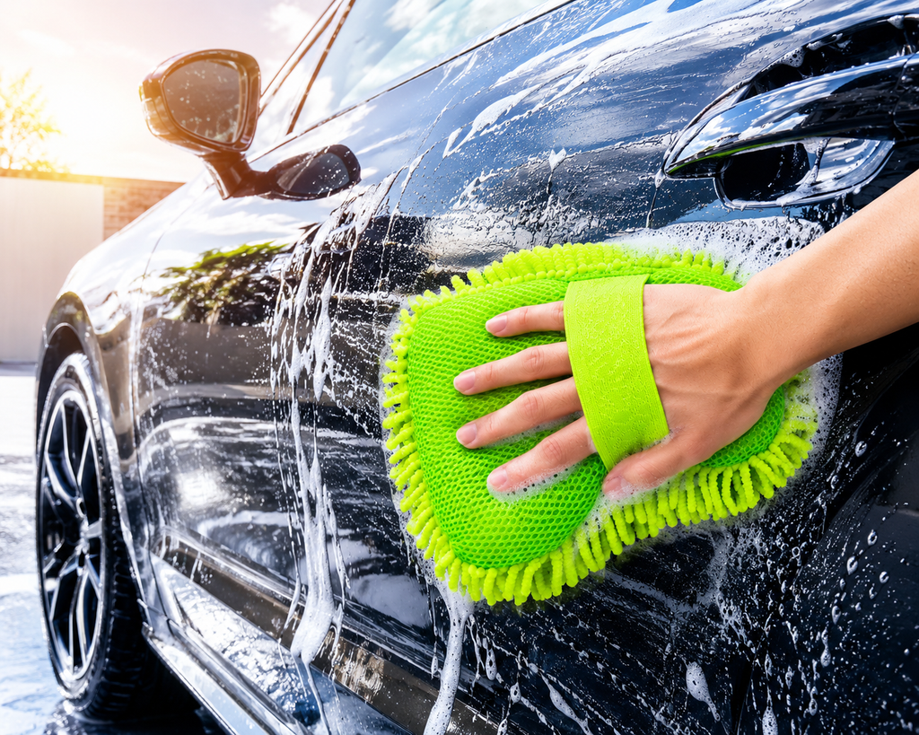 Premium Microfiber Car Wash Mitt – Scratch-Free Cleaning Glove