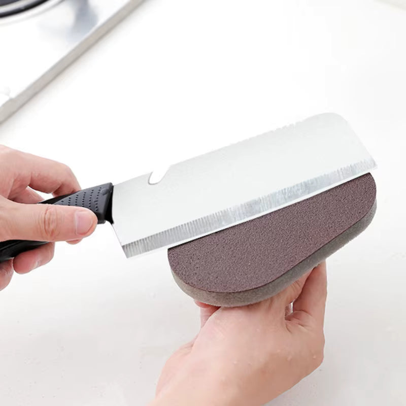 Magic Cleaning Sponge with Ergonomic Handle – Heavy-Duty Scrubbing Pad for Kitchen, Bathroom & Rust Removal