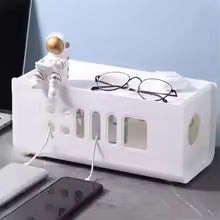 Cable Management Box – Power Strip & Cord Organizer for a Cleaner, Safer Workspace