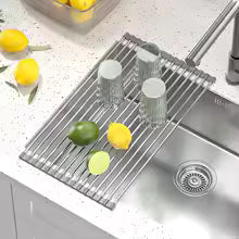 Expandable Sink Organizer – Foldable Over-the-Sink Drying Rack for Vegetables, Fruits & Kitchen Utensils
