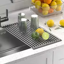 Expandable Sink Organizer – Foldable Over-the-Sink Drying Rack for Vegetables, Fruits & Kitchen Utensils