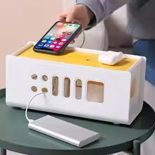 Cable Management Box – Power Strip & Cord Organizer for a Cleaner, Safer Workspace