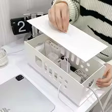 Cable Management Box – Power Strip & Cord Organizer for a Cleaner, Safer Workspace